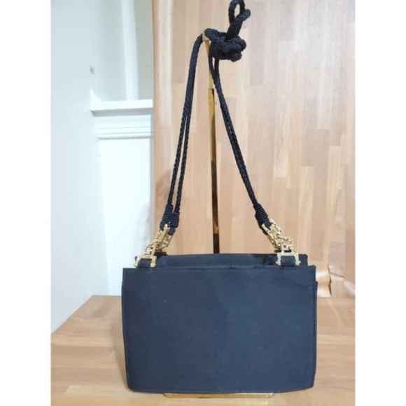 Authentic Versace Couture 90s Gianni Black Satin Gold & Rhinestone Medus… - Picture 12 of 12